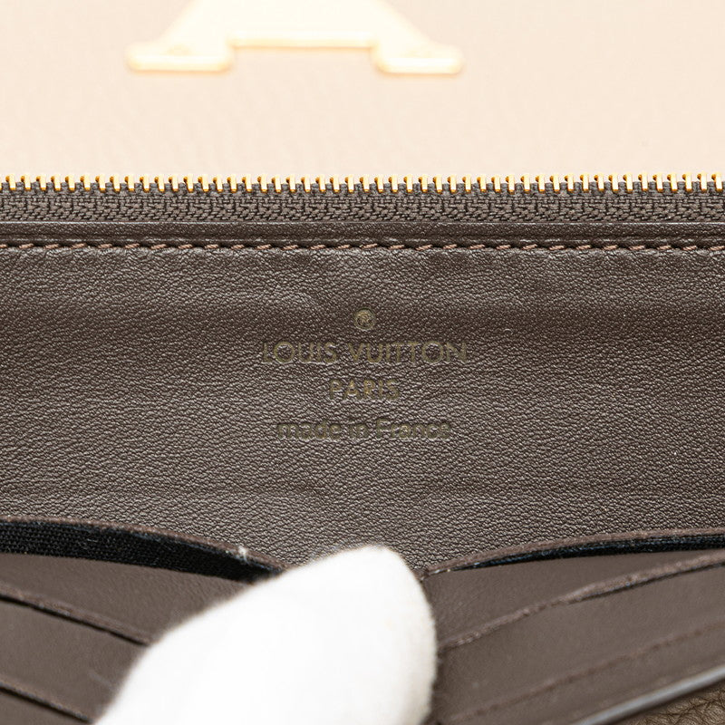 ルイ ヴィトン ポルトフォイユ カプシーヌ 長財布 M61249 ベージュ レザー レディース LOUIS VUITTON 【中古】