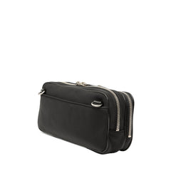 サンローラン ロゴ ショルダーバッグ 712569 ブラック ナイロン パテントレザー レディース SAINT LAURENT 【中古】