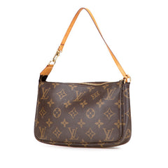 ルイ ヴィトン モノグラム ポシェット アクセソワール アクセサリーポーチ M51980 ブラウン PVC レザー レディース LOUIS VUITTON 【中古】