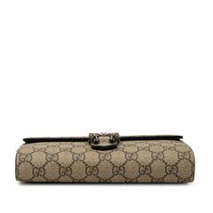 グッチ GGスプリーム デュオニソス チェーン ウォレット ショルダーバッグ 401231 べージュ PVC レザー レディース GUCCI 中古