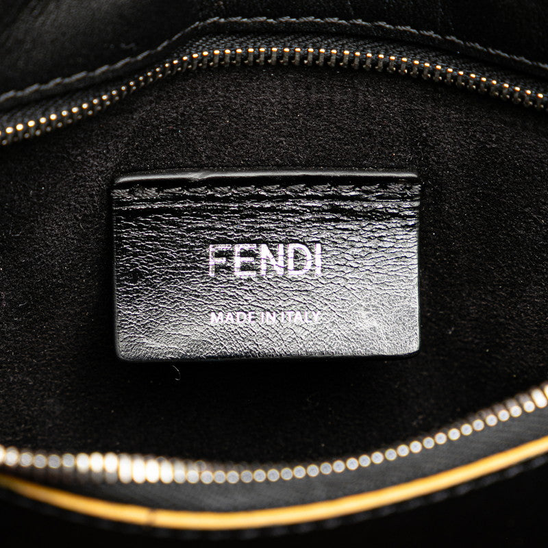 フェンディ トートバッグ ハンドバッグ 7VA390 ネイビー レット ウール レザー レディース FENDI 【中古】