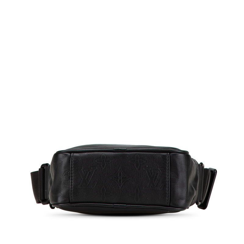 ルイ ヴィトン モノグラム シャドウ ダヌーブPM ショルダーバッグ M43681 ブラック レザー レディース LOUIS VUITTON 【中古】