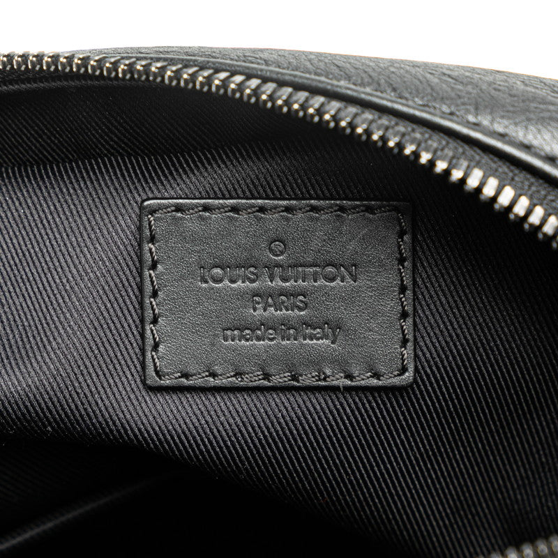 ルイ ヴィトン モノグラム シャドウ ダヌーブPM ショルダーバッグ M43681 ブラック レザー レディース LOUIS VUITTON 【中古】