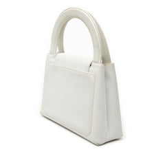 シャネル ココマーク ハンドバッグ ホワイト レザー レディース CHANEL 【中古】