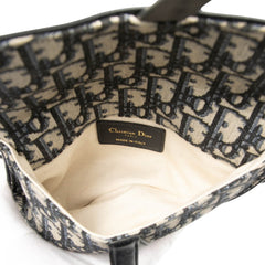 ディオール オブリーク サドル ボディバッグ ウエストバッグ ネイビー ベージュ キャンバス レザー レディース Dior 【中古】