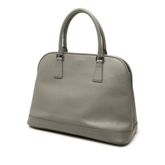 プラダ 三角ロゴプレート ハンドバッグ ショルダーバッグ 2WAY BN2558 グレー サフィアーノレザー レディース PRADA 中古
