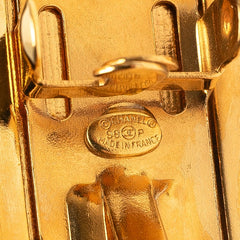 シャネル ロゴ バレッタ ヘアクリップ ゴールド メッキ レディース CHANEL 【中古】