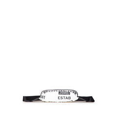 バーバリー ロゴ ホースフェリー ボディバッグ ホワイト ブラック ナイロン レザー レディース BURBERRY 【中古】
