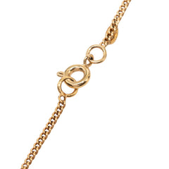 シャネル ココマーク ネックレス ゴールド ピンク メッキ ラインストーン レディース CHANEL 【中古】