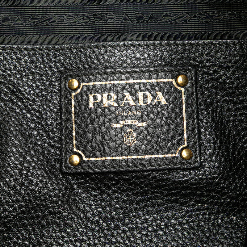 プラダ ワンショルダーバッグ BR4892 ブラック カーフレザー レディース PRADA 【中古】