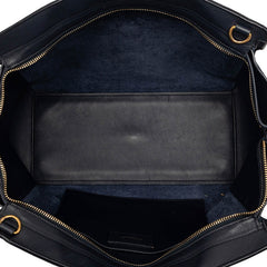 サンローラン YSLロゴ ダウンタウン カバス ハンドバッグ ショルダーバッグ 2WAY 436832 ネイビー レザー スウェード レディース SAINT LAURENT 【中古】