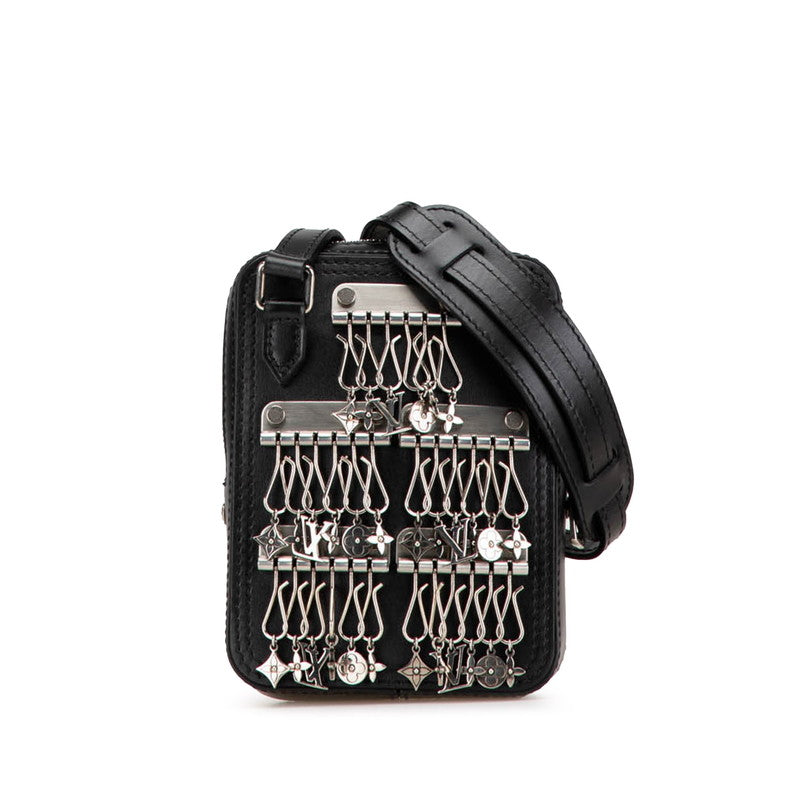 ルイ ヴィトン ダヌーブ メッセンジャー 斜め掛け ショルダーバッグ M53975 ブラック レザー レディース LOUIS VUITTON 【中古】