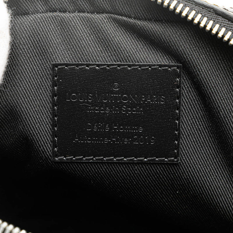 ルイ ヴィトン ダヌーブ メッセンジャー 斜め掛け ショルダーバッグ M53975 ブラック レザー レディース LOUIS VUITTON 【中古】
