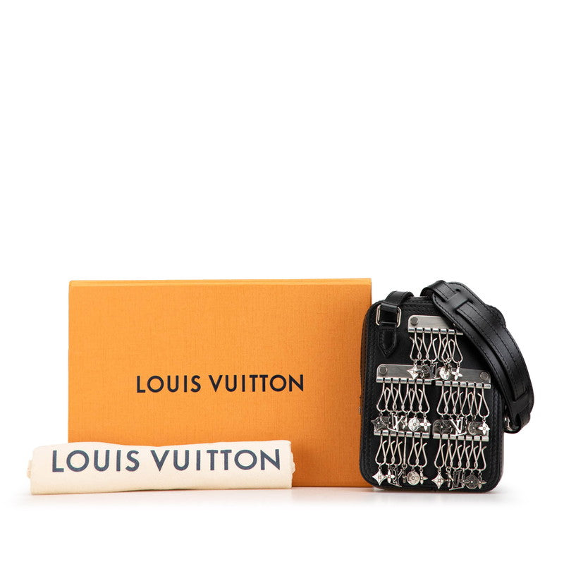 ルイ ヴィトン ダヌーブ メッセンジャー 斜め掛け ショルダーバッグ M53975 ブラック レザー レディース LOUIS VUITTON 【中古】