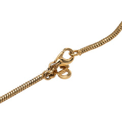 ディオール ロゴ ペンダント ネックレス ゴールド メッキ GP レディース Dior 【中古】