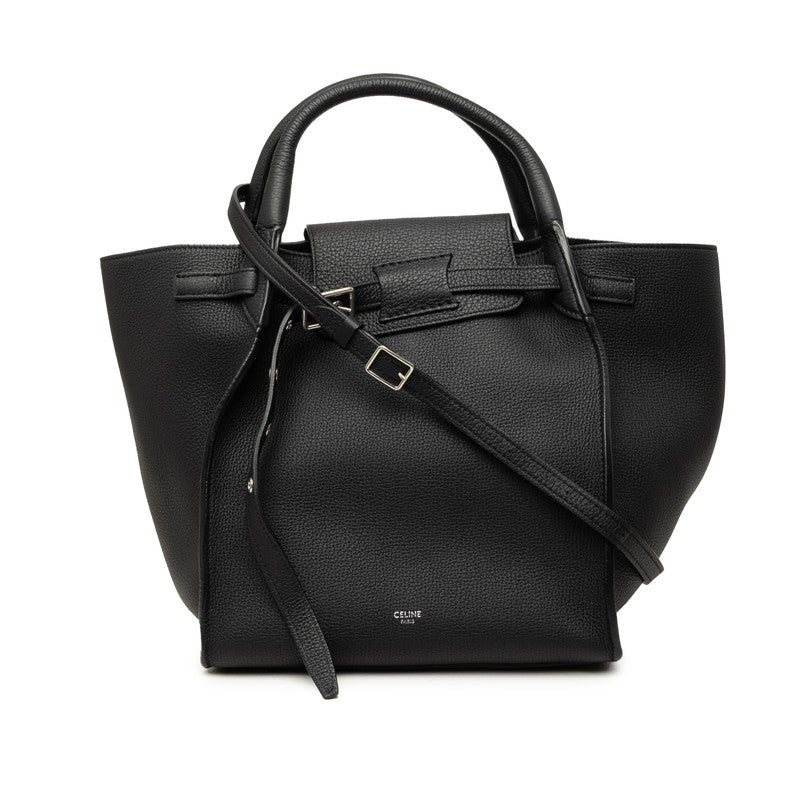 セリーヌ ハンドバッグ 2WAY ショルダーバッグ ブラック レザー レディース CELINE 中古