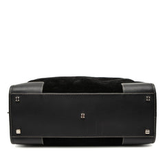 ロエベ アナグラム アマソナ36 ハンドバッグ ブラック スウェード レザー レディース LOEWE 【中古】