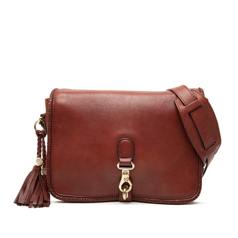 グッチ マラケシュ ショルダーバッグ 257024 ブラウン ボルドー レザー レディース GUCCI 【中古】