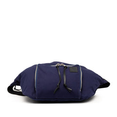 ロエベ アナグラムロゴ ウエストバッグ ボディバッグ バムバッグ ネイビー ブラック キャンバス レザー レディース LOEWE 【中古】