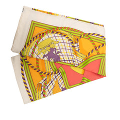 エルメス カレ90 GRANDE TENUE 馬の礼装 スカーフ 大判 ホワイト マルチカラー シルク レディース HERMES 【中古】