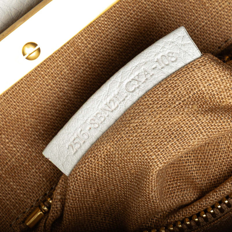 フェンディ セレリア ピーカブー ショルダーバッグ ハンドバッグ 2WAY 8BN211 ホワイト レザー レディース FENDI 【中古】