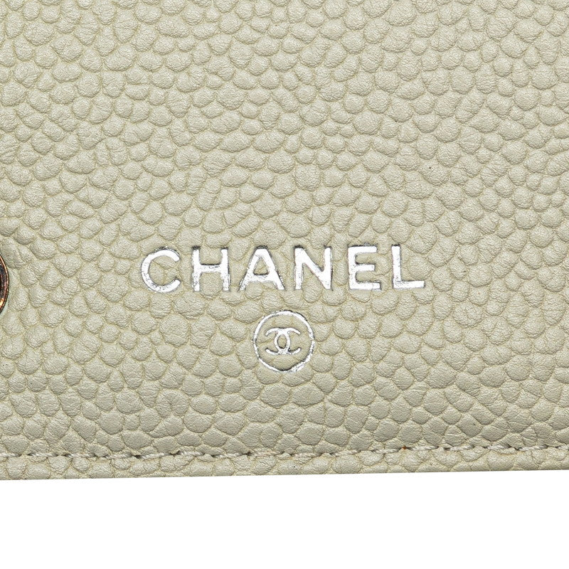 シャネル マトラッセ ココマーク 長財布 ラウンドファスナー ベージュ アイボリー ラムスキン レディース CHANEL 【中古】