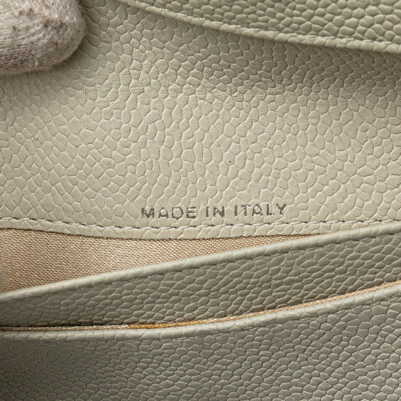 シャネル マトラッセ ココマーク 長財布 ラウンドファスナー ベージュ アイボリー ラムスキン レディース CHANEL 【中古】