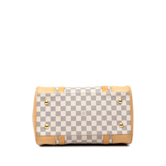 ルイ ヴィトン ダミエ アズール バークレー ハンドバッグ N52001 ホワイト PVC レザー レディース LOUIS VUITTON 中古