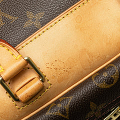 ルイ ヴィトン モノグラム ドーヴィル ハンドバッグ M47270 ブラウン PVC レザー レディース LOUIS VUITTON 【中古】