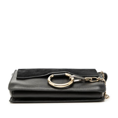クロエ フェイ Faye 斜め掛け ショルダーバッグ ブラック レザー スウェード レディース Chloe 【中古】