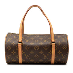 ルイ ヴィトン モノグラム パピヨン26 ショルダーバッグ M51386 ブラウン PVC レザー レディース LOUIS VUITTON 【中古】