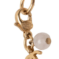 シャネル ココマーク ブレスレット 02A ゴールド ピンク メッキ ラインストーン レディース CHANEL 【中古】