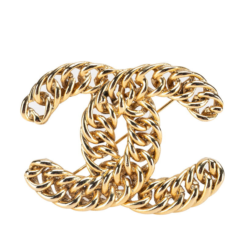 シャネル ココマーク チェーン ブローチ ゴールド メッキ レディース CHANEL 【中古】