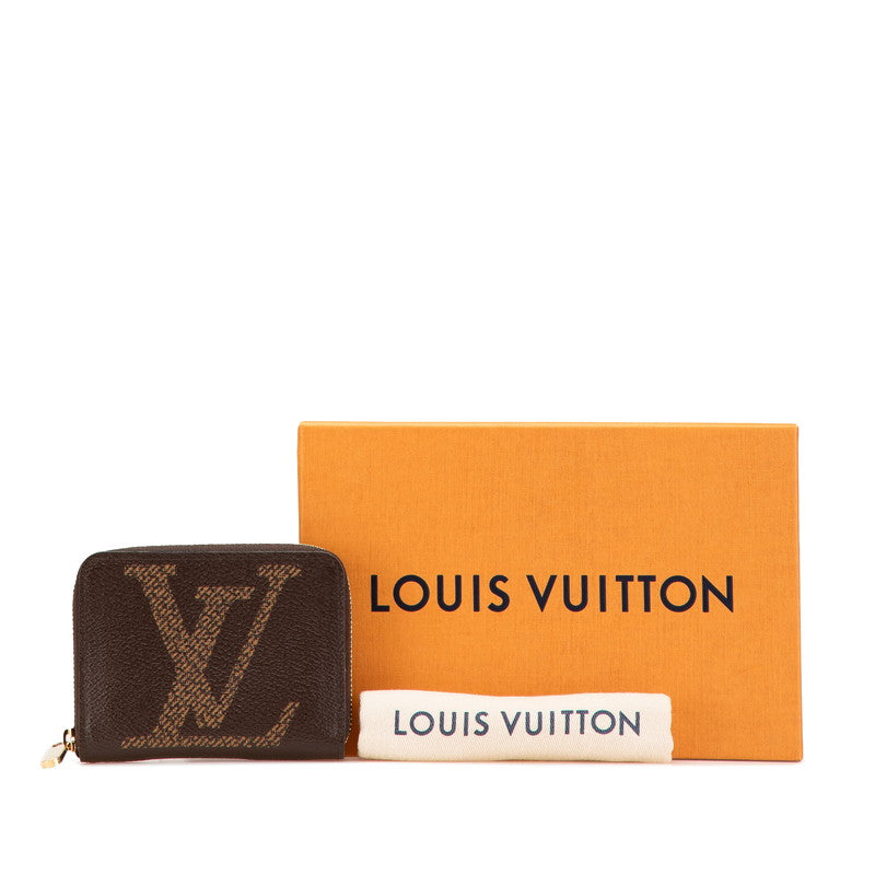 ルイ ヴィトン モノグラム ジャイアント ジッピー コインパース コインケース M67690 ブラウン PVC メッキ レディース LOUIS VUITTON 【中古】