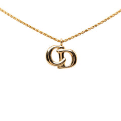 ディオール CDロゴ ペンダント ネックレス ゴールド メッキ GP レディース Dior 【中古】