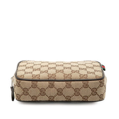 グッチ GGキャンバス 斜め掛け ショルダーバッグ 834268 ベージュ ブラウン キャンバス レザー レディース GUCCI 【中古】