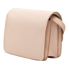 セリーヌ クラシックボックス スモール 斜め掛け ショルダーバッグ ピンクベージュ レザー レディース CELINE 【中古】