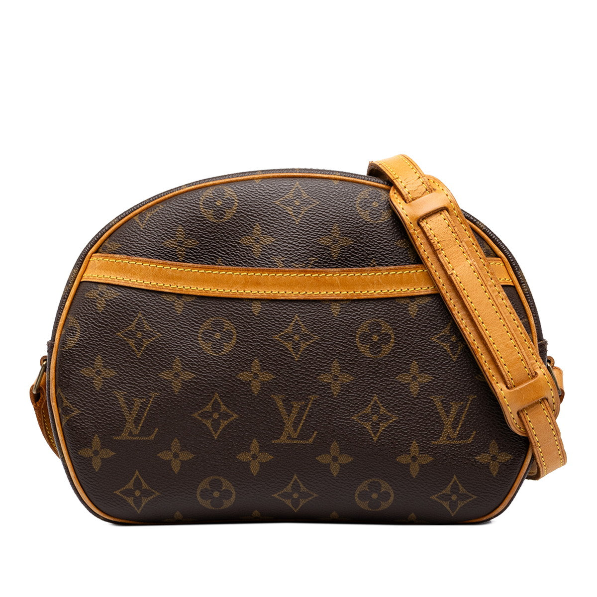 ルイ ヴィトン モノグラム ブロワ 斜め掛け ショルダーバッグ M51221 ブラウン PVC レザー レディース LOUIS VUITTON 中古