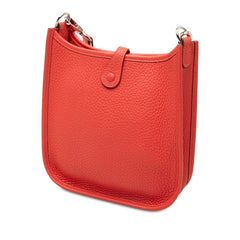 エルメス エブリンTPM アマゾン 斜め掛け ショルダーバッグ レッド系 シルバー金具 トリヨンクレマンス レディース HERMES 中古