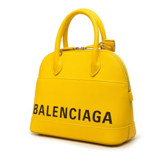 バレンシアガ ヴィル トップハンドルS ハンドバッグ ショルダーバッグ 2WAY 550645 イエロー レザー レディース BALENCIAGA 中古