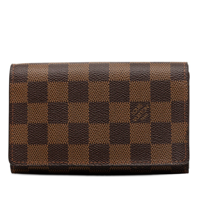 ルイ ヴィトン ダミエ ポルトフォイユ トレゾール 二つ折り財布 N61736 ブラウン PVC レザー レディース LOUIS VUITTON 【中古】