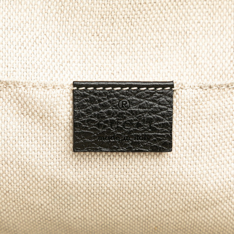 グッチ ソーホー インターロッキングG チェーン リュック バックパック 431570 ブラック レザー レディース GUCCI 【中古】