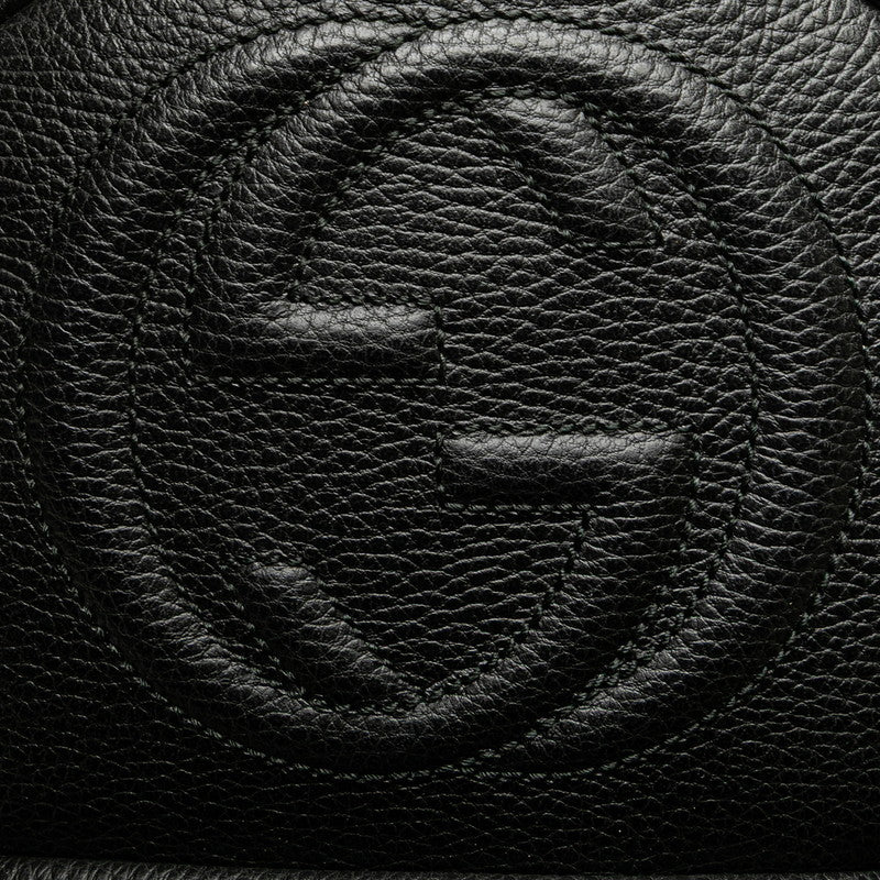 グッチ ソーホー インターロッキングG チェーン リュック バックパック 431570 ブラック レザー レディース GUCCI 【中古】