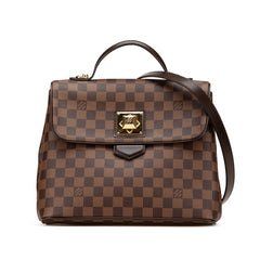 ルイ ヴィトン ダミエ ベルガモMM ハンドバッグ ショルダーバッグ 2WAY N41168 ブラウン PVC レザー レディース LOUIS VUITTON 【中古】