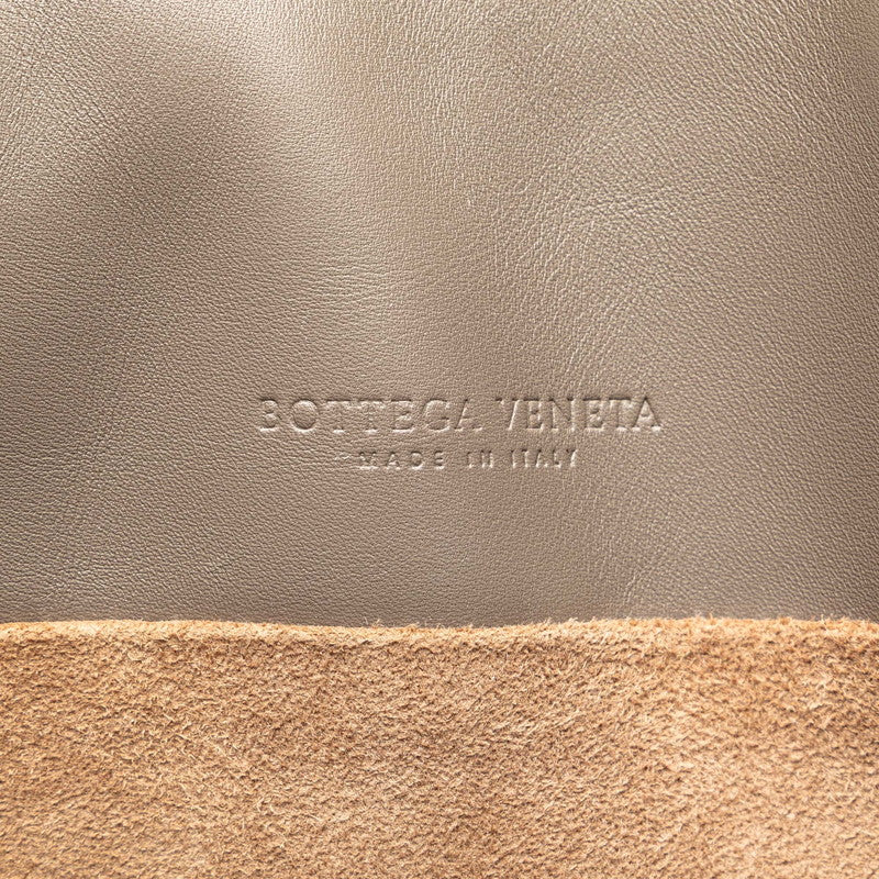 ボッテガヴェネタ イントレチャート トートバッグ ハンドバッグ グレー ブラック レザー レディース BOTTEGAVENETA 【中古】