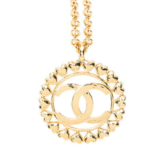 シャネル ココマーク ハート モチーフ ネックレス ゴールド メッキ レディース CHANEL 【中古】