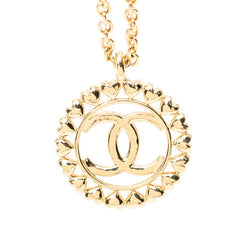 シャネル ココマーク ハート モチーフ ネックレス ゴールド メッキ レディース CHANEL 【中古】