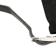 ブルガリ ロゴマニア ハンドバッグ ワンショルダーバッグ ブラック キャンバス レザー レディース BVLGARI 【中古】