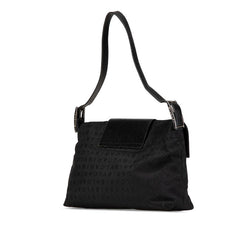 ブルガリ ロゴマニア ハンドバッグ ワンショルダーバッグ ブラック キャンバス レザー レディース BVLGARI 【中古】