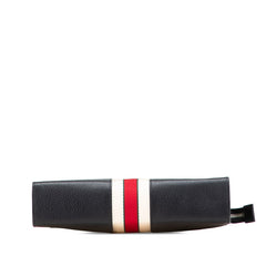 グッチ ウェブ ストライプ クラッチバッグ セカンドバッグ 475316 ブラック レザー メンズ GUCCI 【中古】